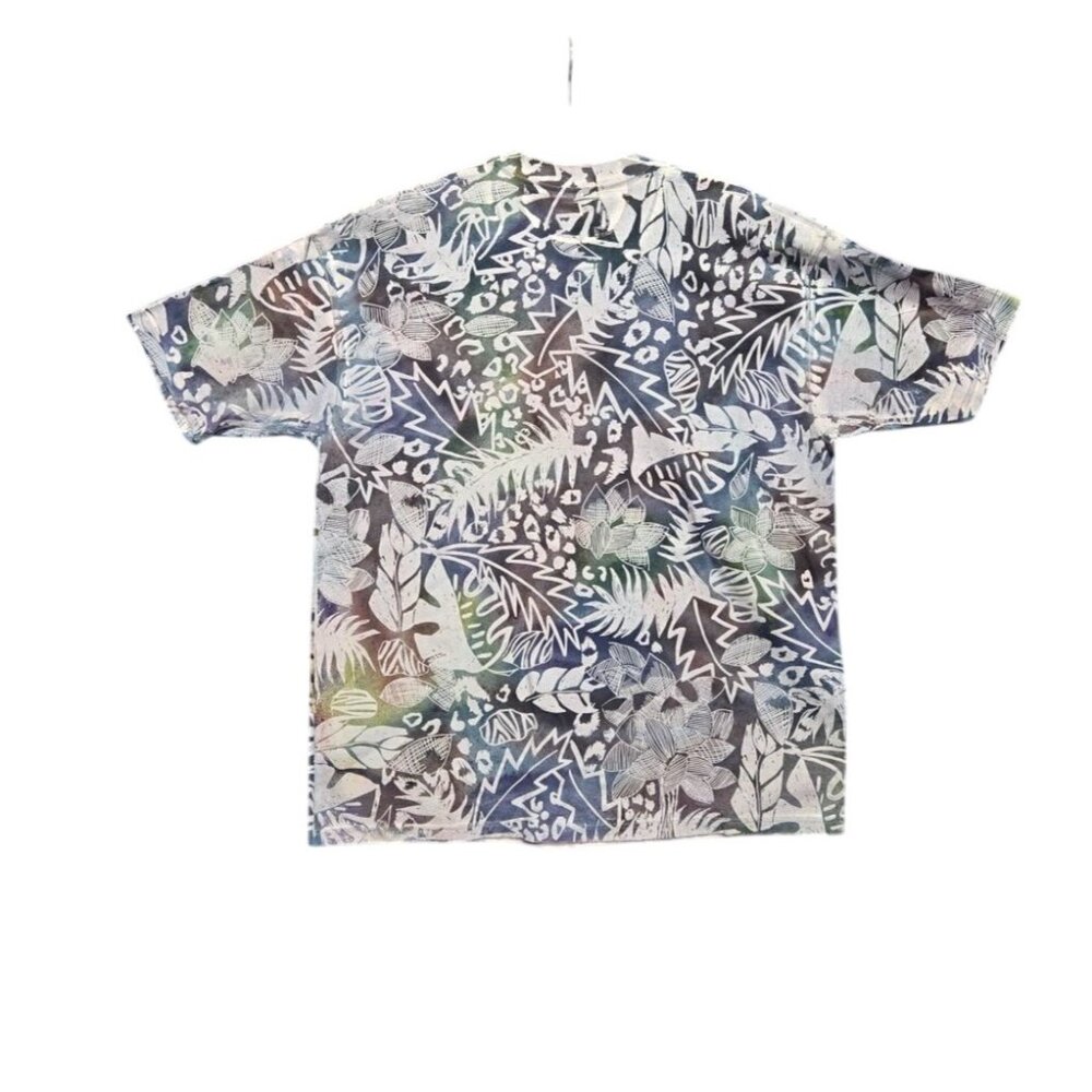 Vintage EZL Marcy n' Me Batik Eclectic Safari Painted All Over Print Graphic T-S - Picture 2 of 11